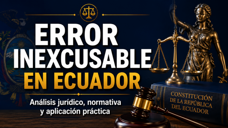Error Inexcusable en Ecuador: análisis jurídico, normativa y aplicación práctica