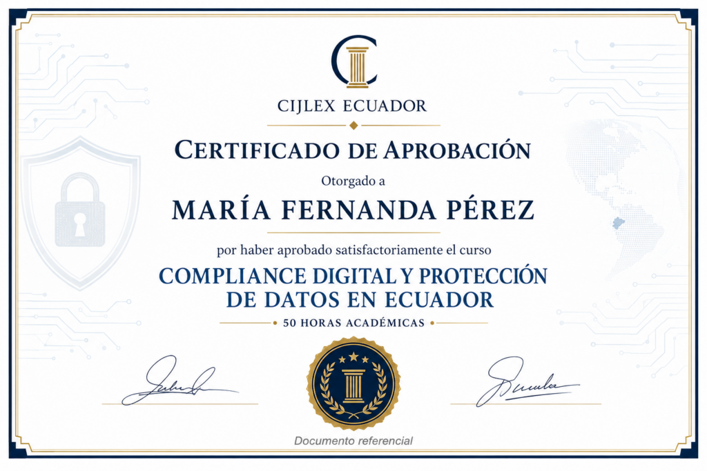 Vista previa del certificado del curso