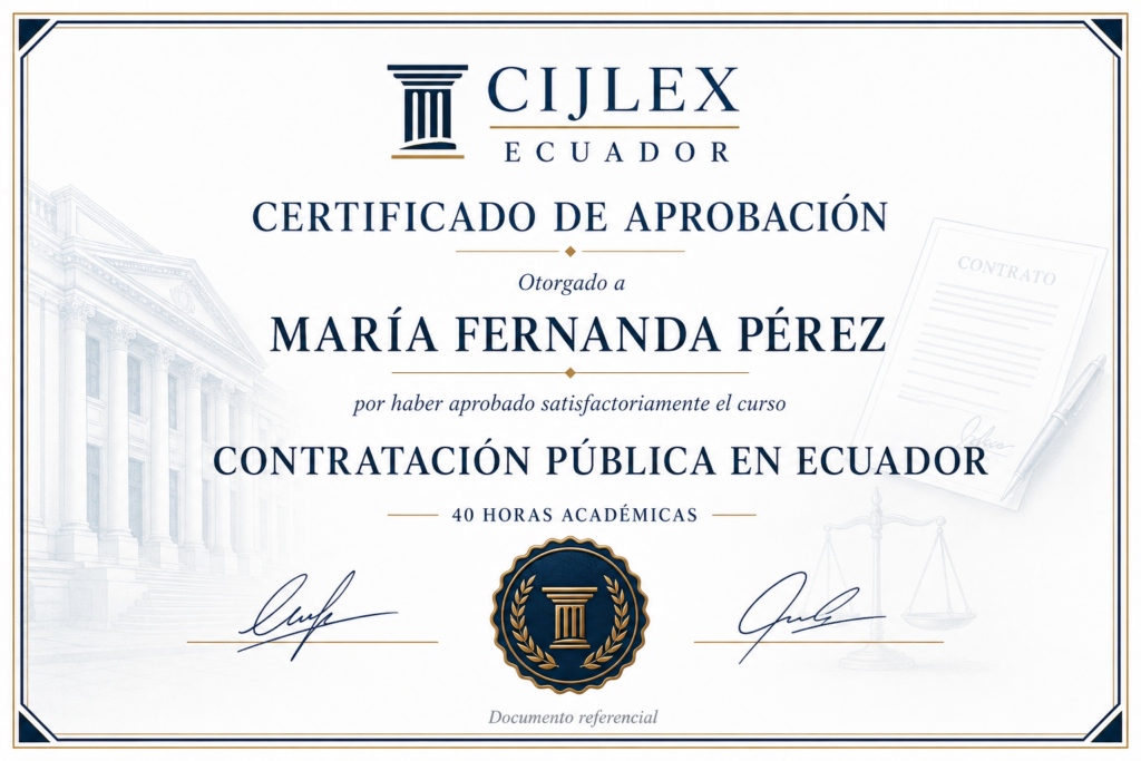 Vista previa del certificado del curso