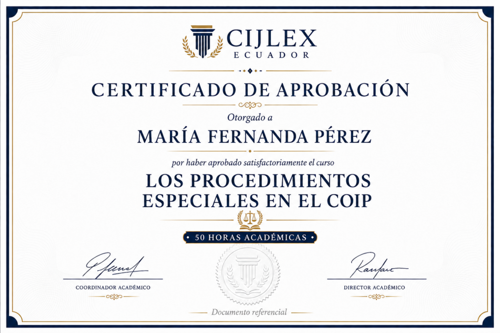 Vista previa del certificado del curso