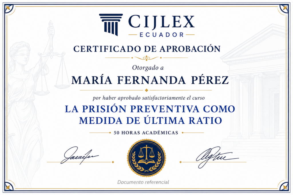 Vista previa del certificado del curso