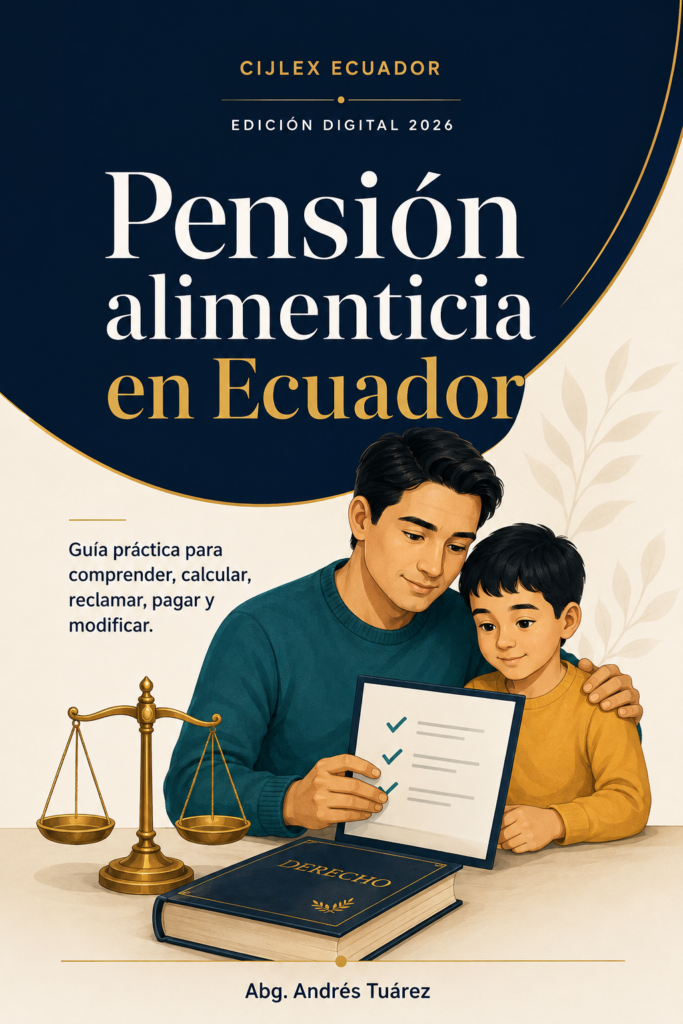 Portada de Pensión alimenticia en Ecuador 2026: guía práctica para reclamar, calcular, pagar y modificar
