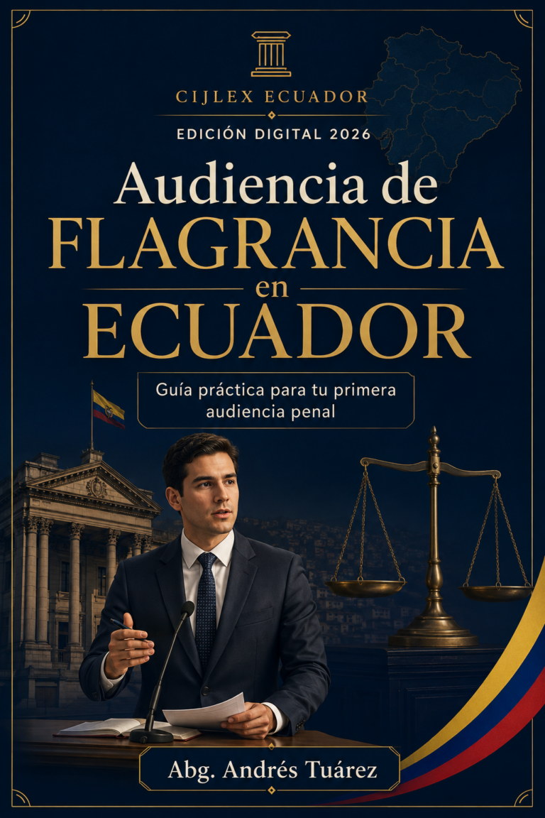 Portada de Audiencia de Flagrancia en Ecuador: Guía Práctica para tu Primera Audiencia Penal