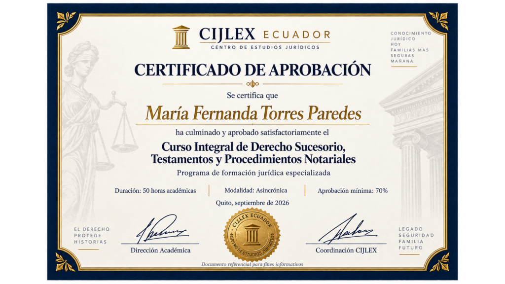 Vista previa del certificado del curso